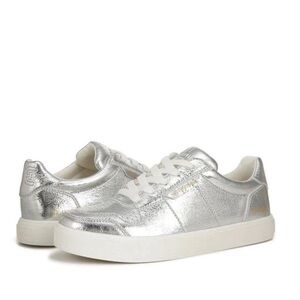 NWT SAM EDELMAN Poppy Lace-up Sneaker Soft In Soft Silver Sz 9